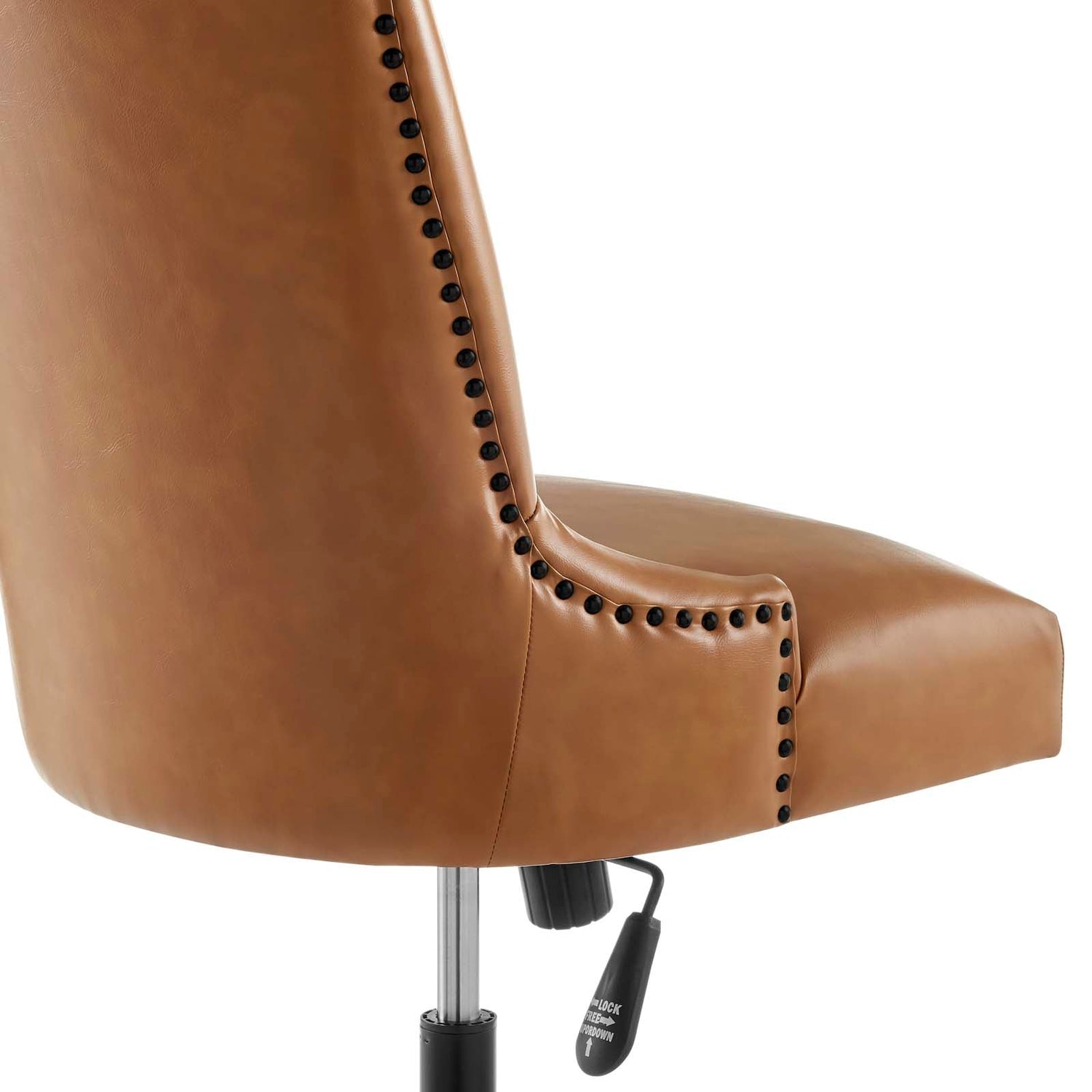 Empower Channel Tufted Vegan Leather Office Chair By HouseBean