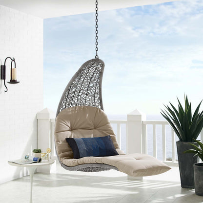 Landscape Outdoor Patio Hanging Chaise Lounge Swing Chair By HouseBean