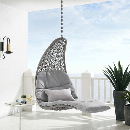 Landscape Outdoor Patio Hanging Chaise Lounge Swing Chair By HouseBean