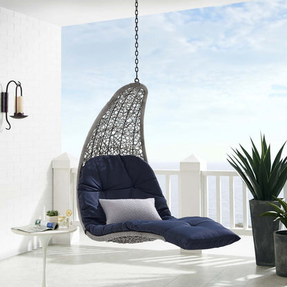 Landscape Outdoor Patio Hanging Chaise Lounge Swing Chair By HouseBean