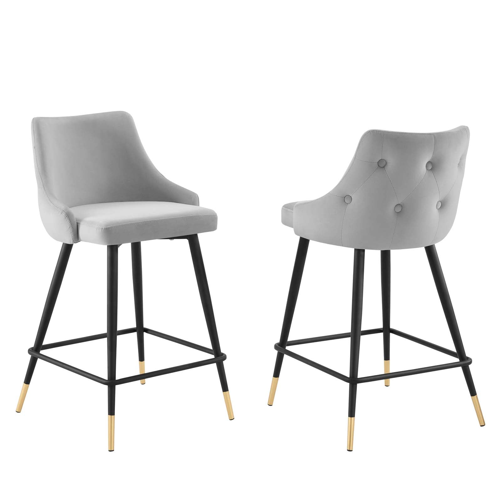 Adorn Performance Velvet Counter Stool Set of 2 By HouseBean