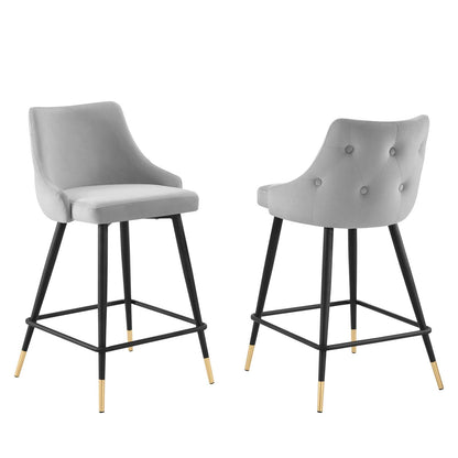 Adorn Performance Velvet Counter Stool Set of 2 By HouseBean