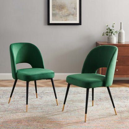 Rouse Performance Velvet Dining Side Chairs - Set of 2 by Modway