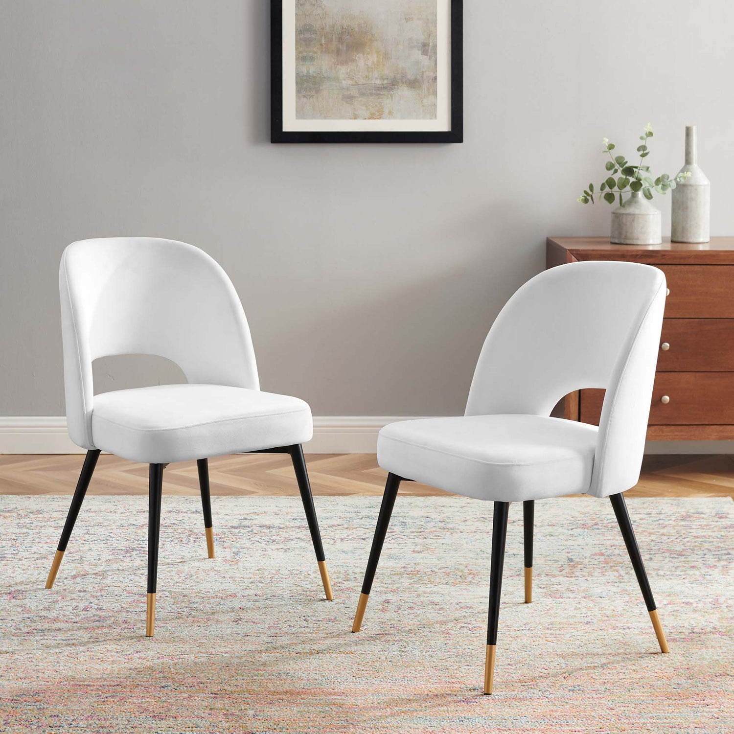 Rouse Performance Velvet Dining Side Chairs - Set of 2 by Modway