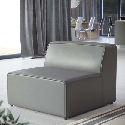 Mingle Vegan Leather Armless Chair by Modway