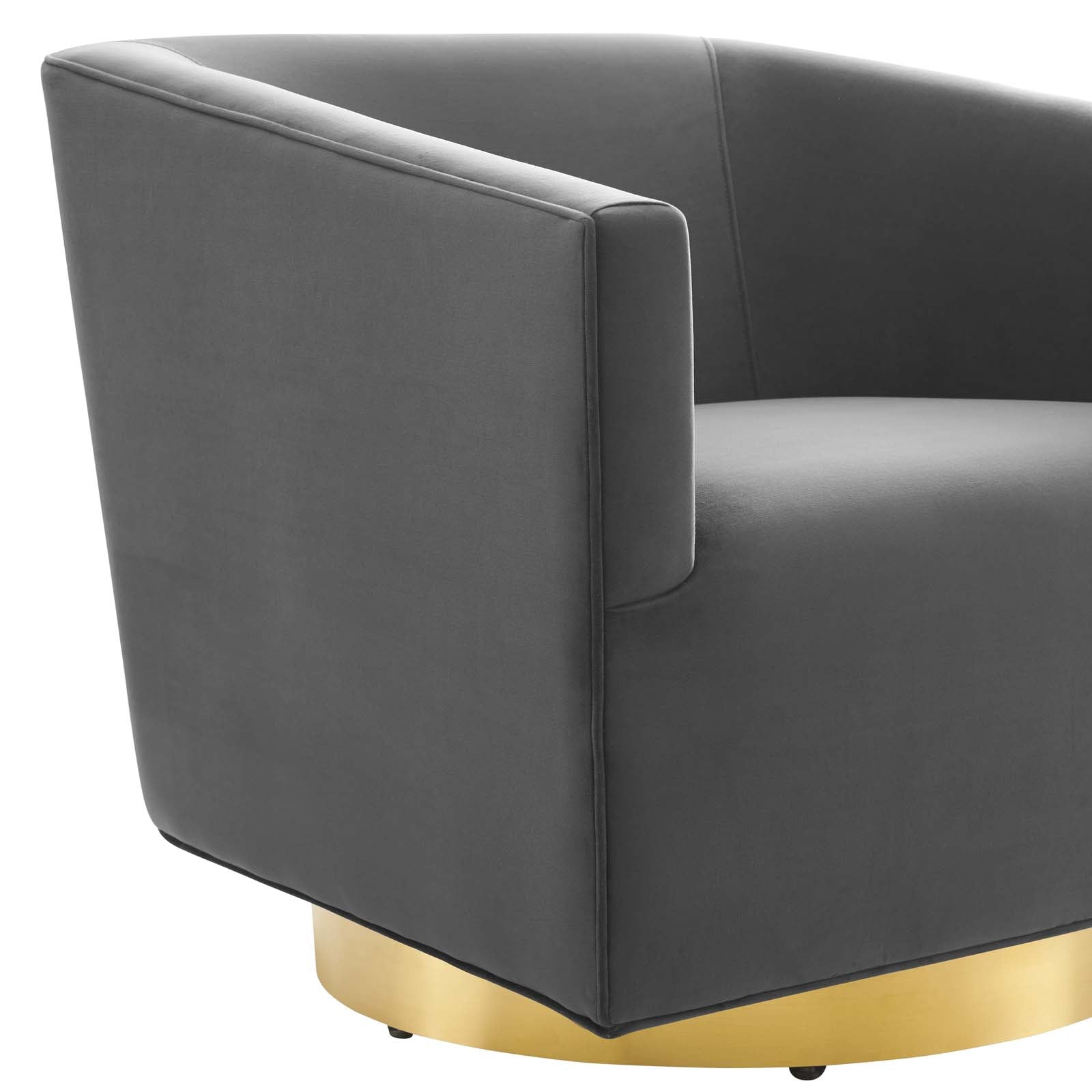 Twist Accent Lounge Performance Velvet Swivel Chair By HouseBean