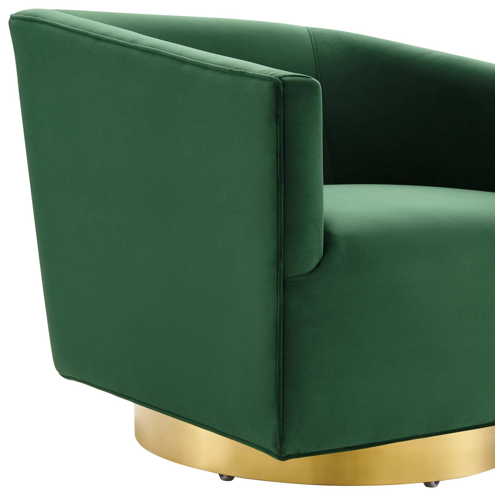 Twist Accent Lounge Performance Velvet Swivel Chair By HouseBean