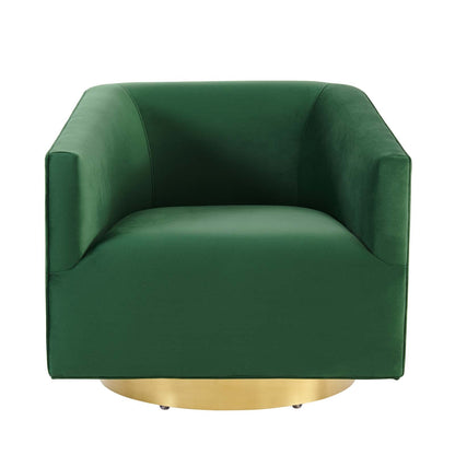 Twist Accent Lounge Performance Velvet Swivel Chair By HouseBean