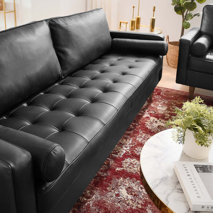 Valour 81&quot; Leather Sofa by Modway