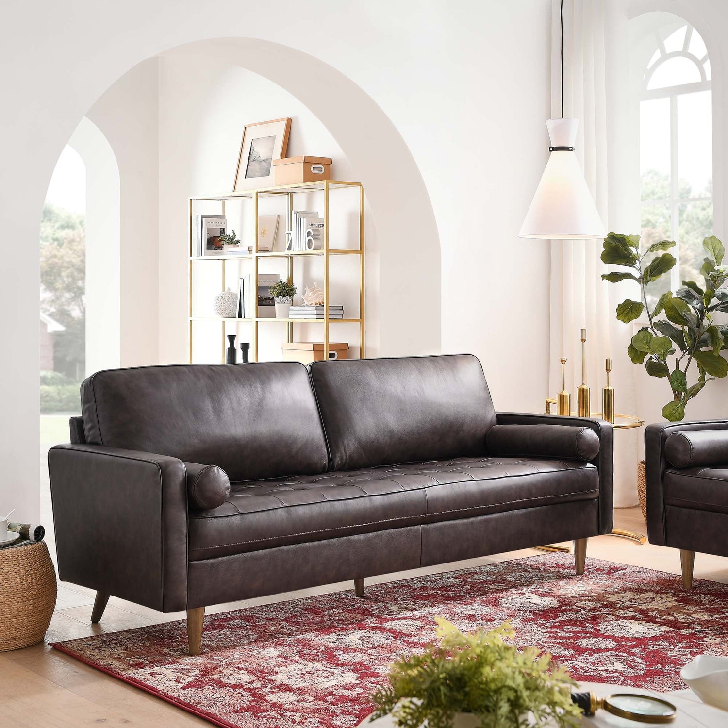 Valour 81&quot; Leather Sofa by Modway