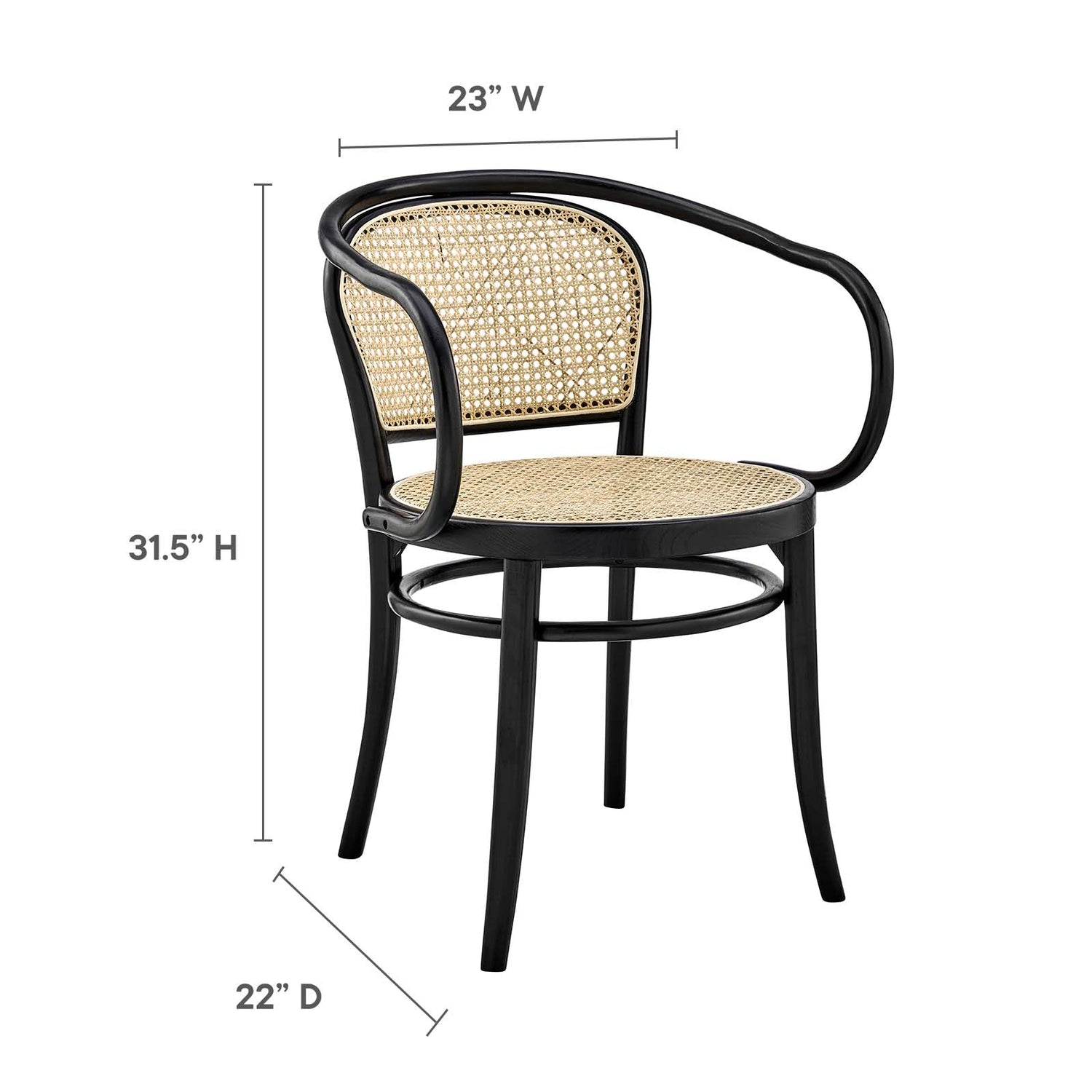 Oliana Wood Dining Armchair By HouseBean