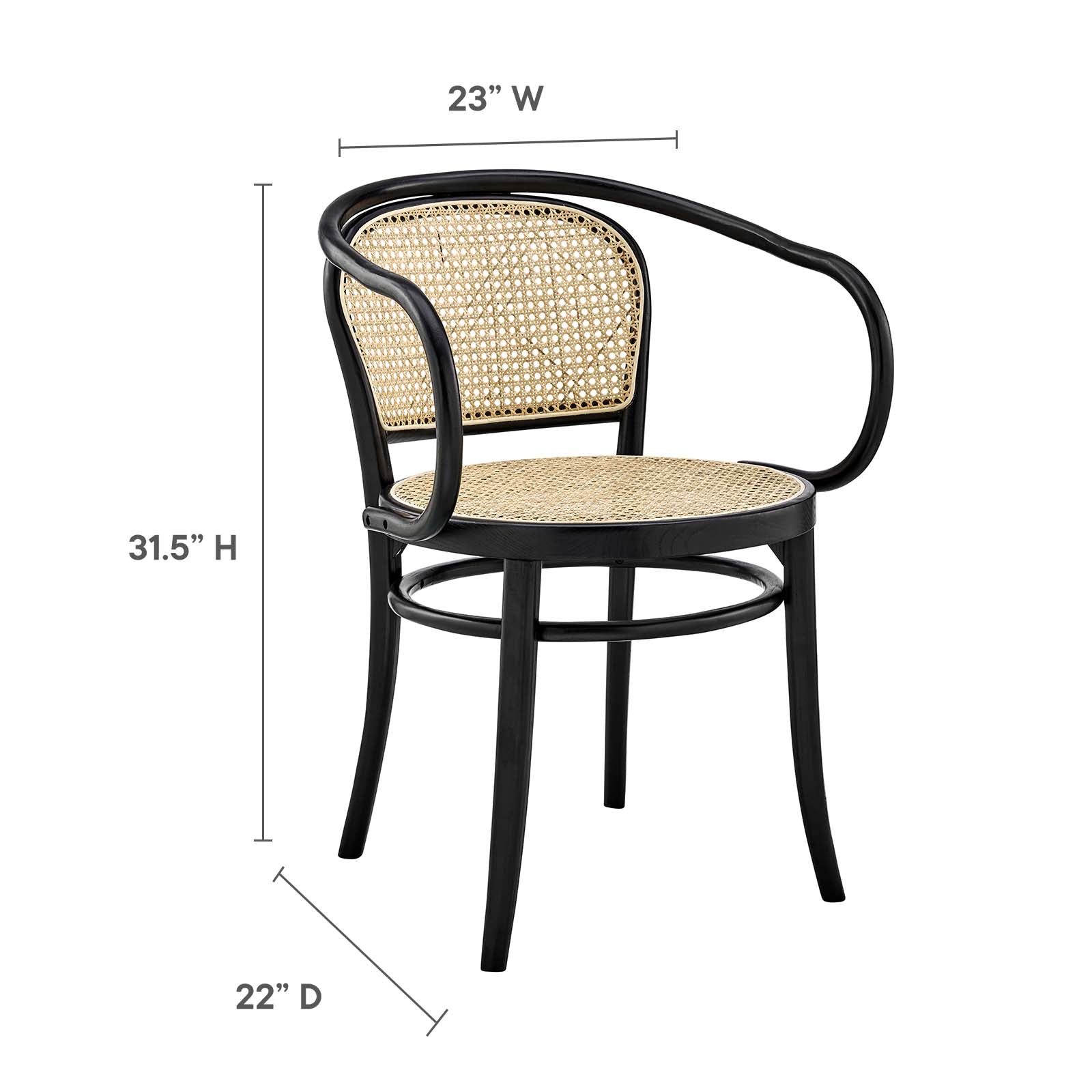 Oliana Wood Dining Armchair By HouseBean