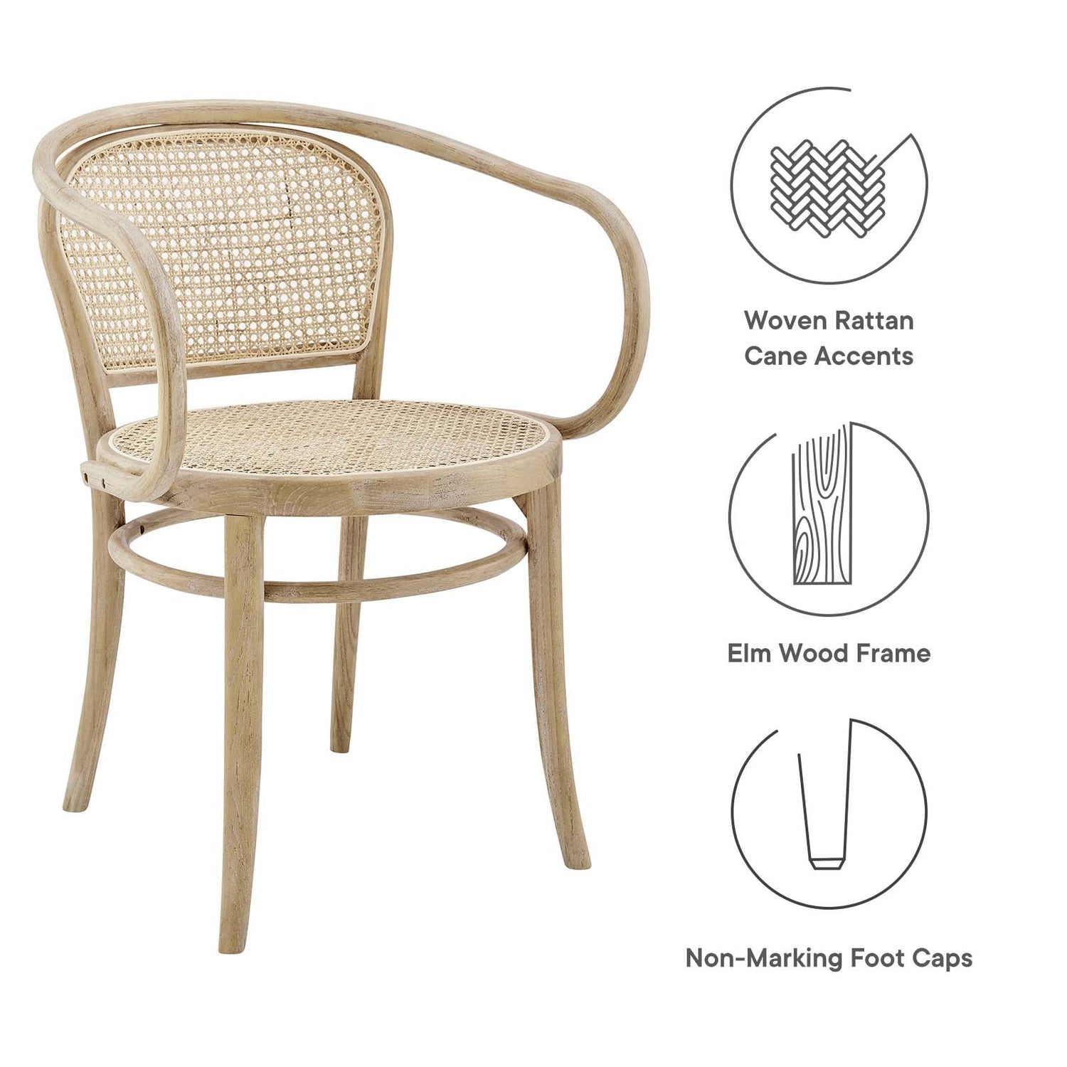 Oliana Wood Dining Armchair By HouseBean