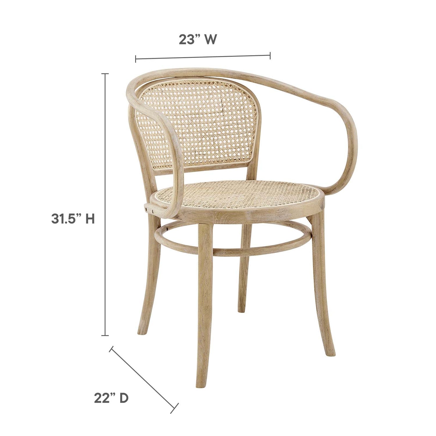 Oliana Wood Dining Armchair By HouseBean