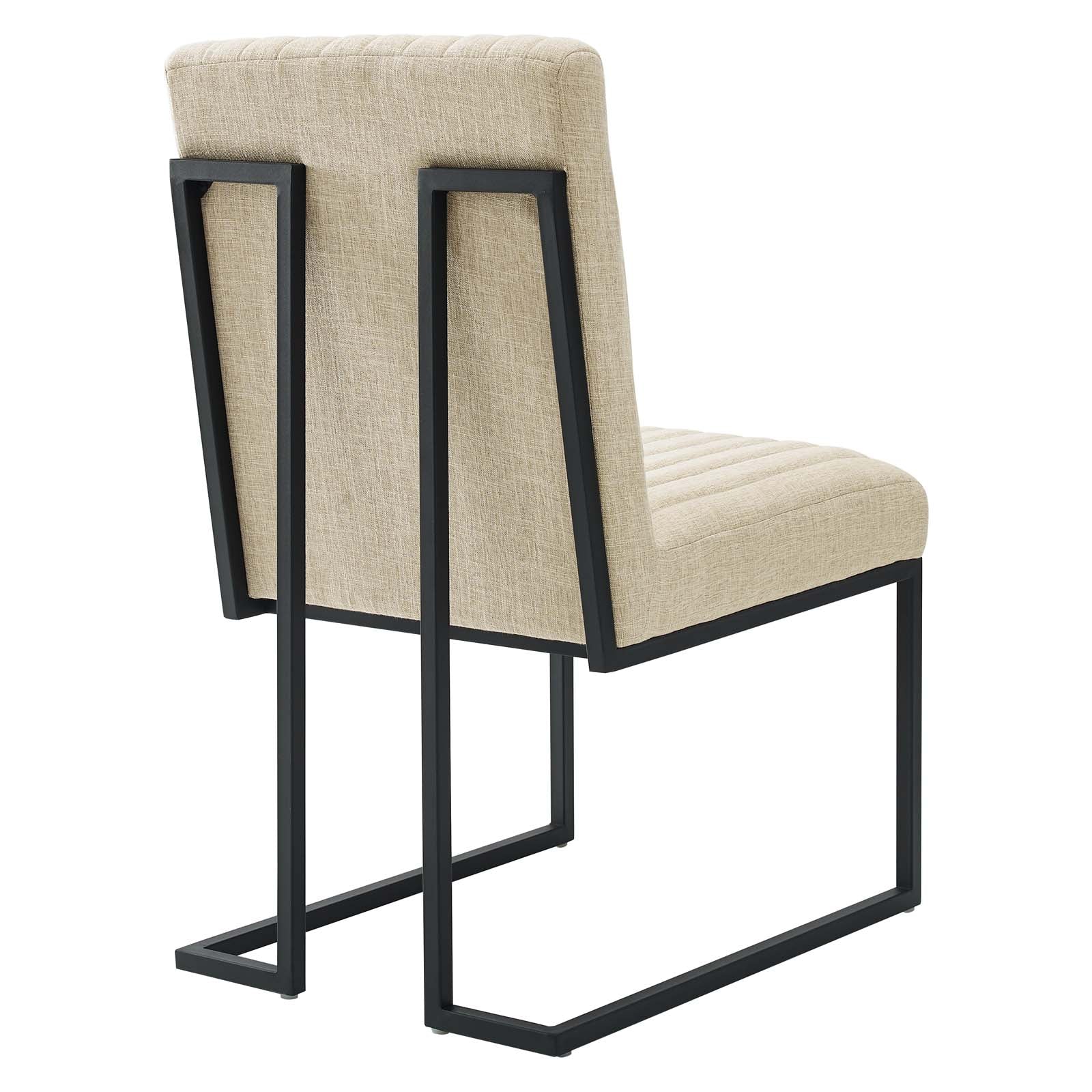 Indulge Channel Tufted Fabric Dining Chair By HouseBean