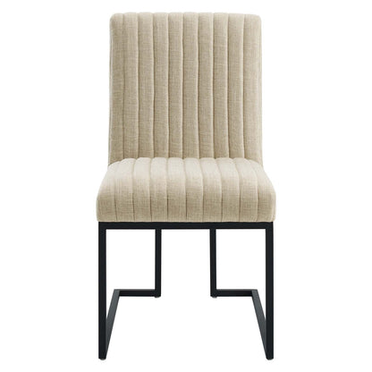 Indulge Channel Tufted Fabric Dining Chair By HouseBean