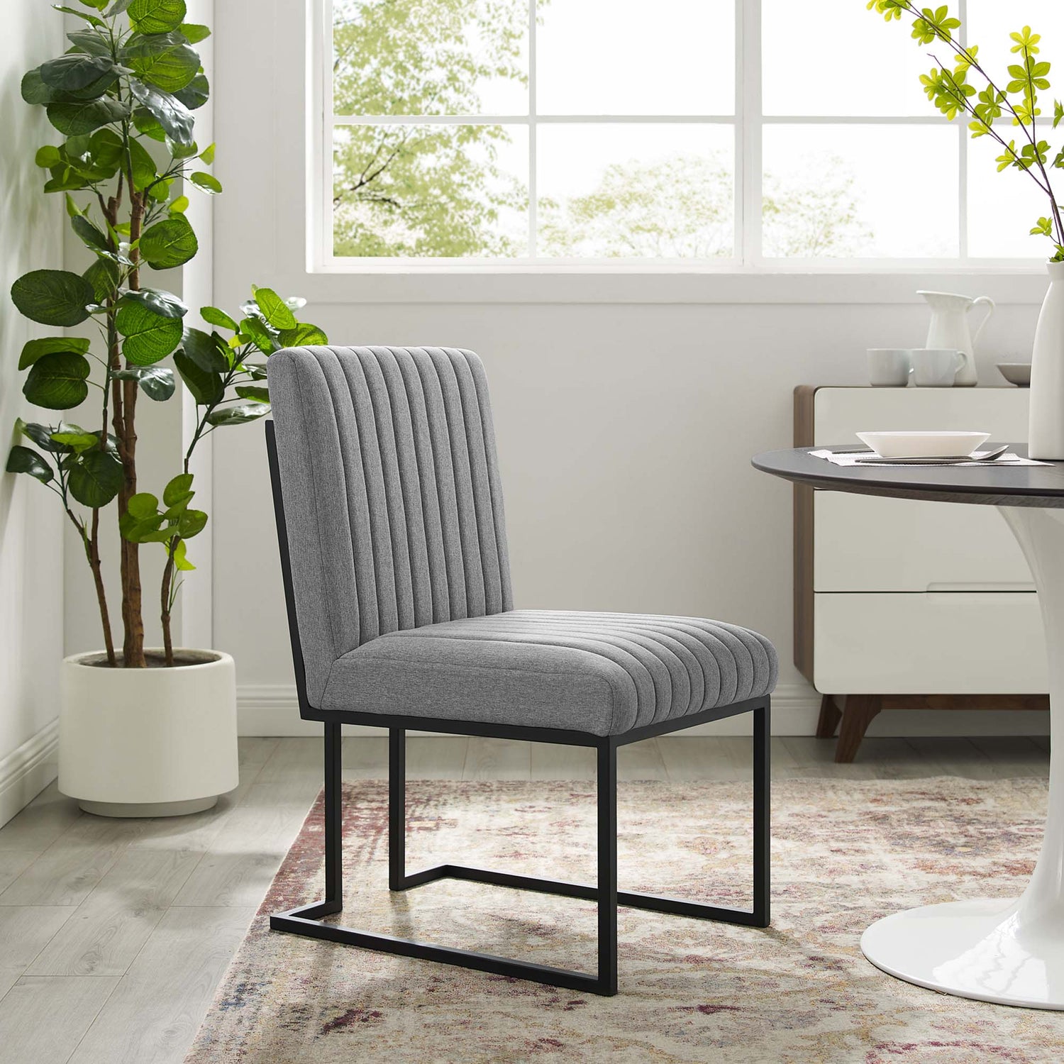 Indulge Channel Tufted Fabric Dining Chair by Modway