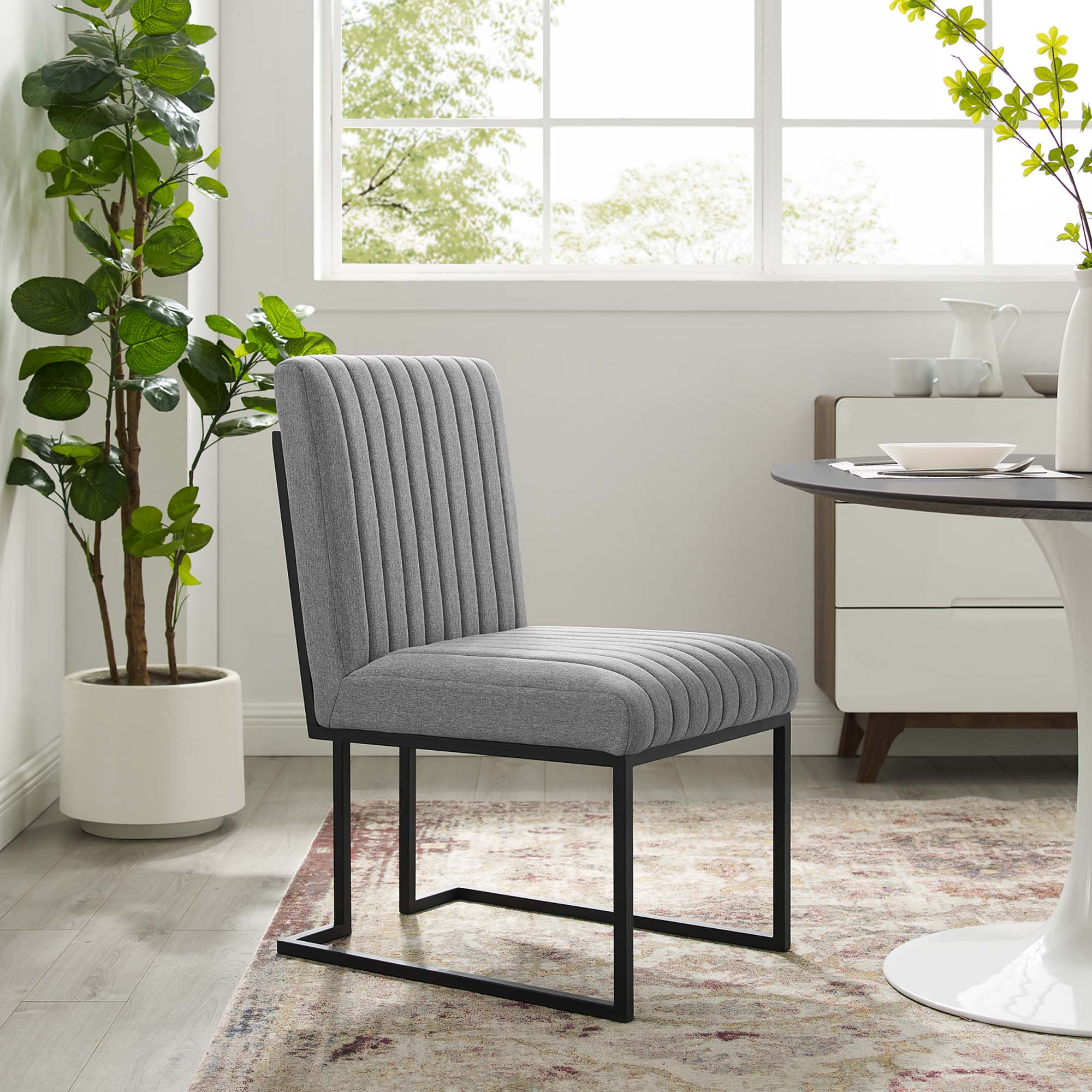 Indulge Channel Tufted Fabric Dining Chair by Modway