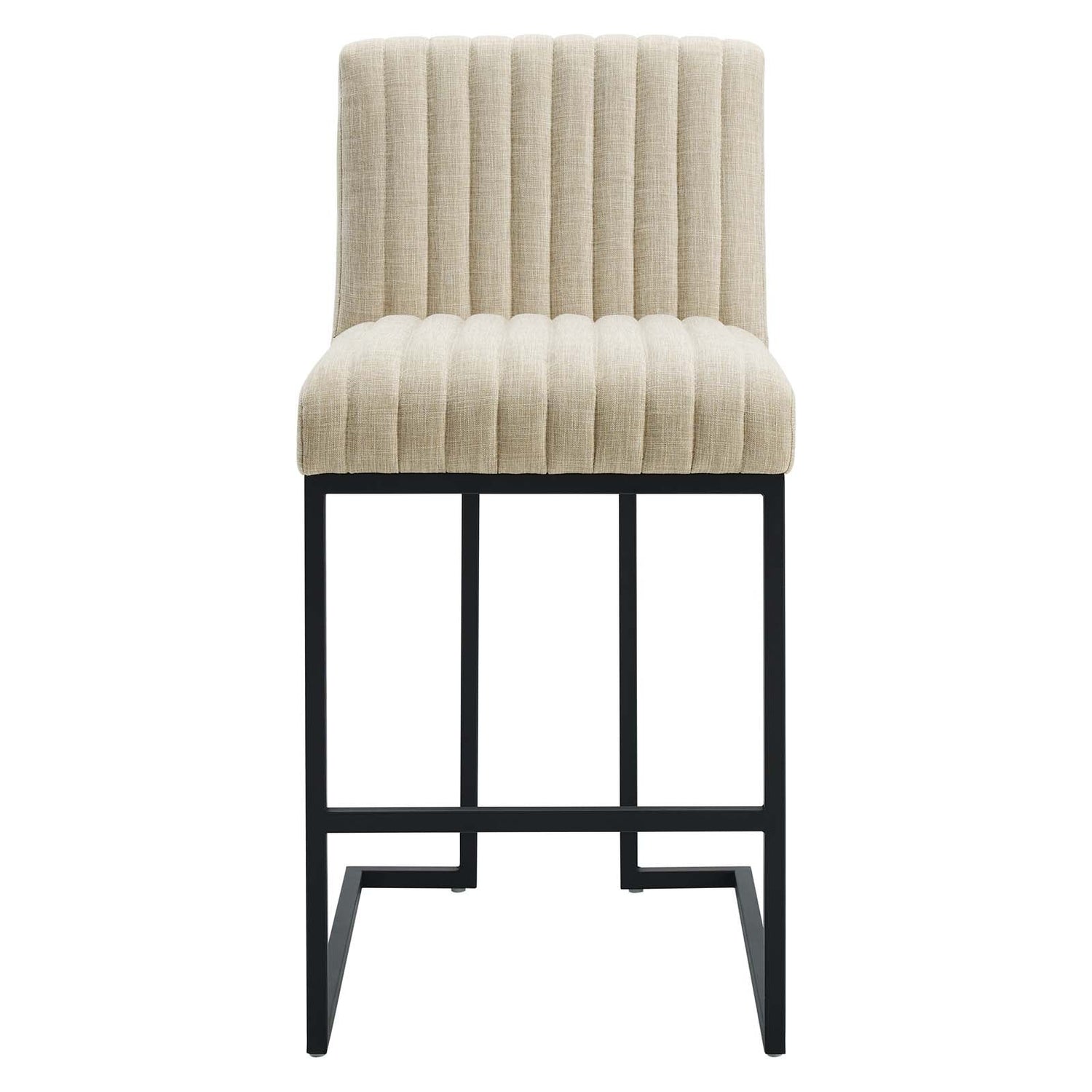 Indulge Channel Tufted Fabric Counter Stool By HouseBean