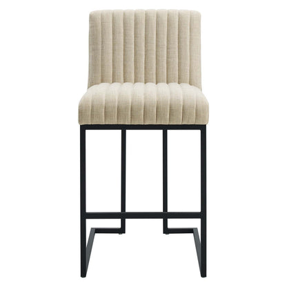 Indulge Channel Tufted Fabric Counter Stool By HouseBean