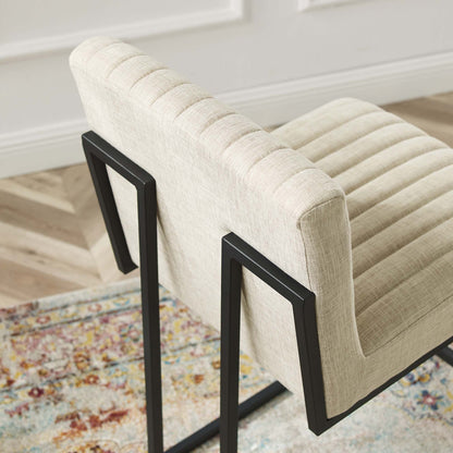 Indulge Channel Tufted Fabric Counter Stool by Modway