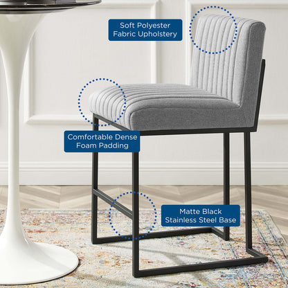 Indulge Channel Tufted Fabric Counter Stool by Modway