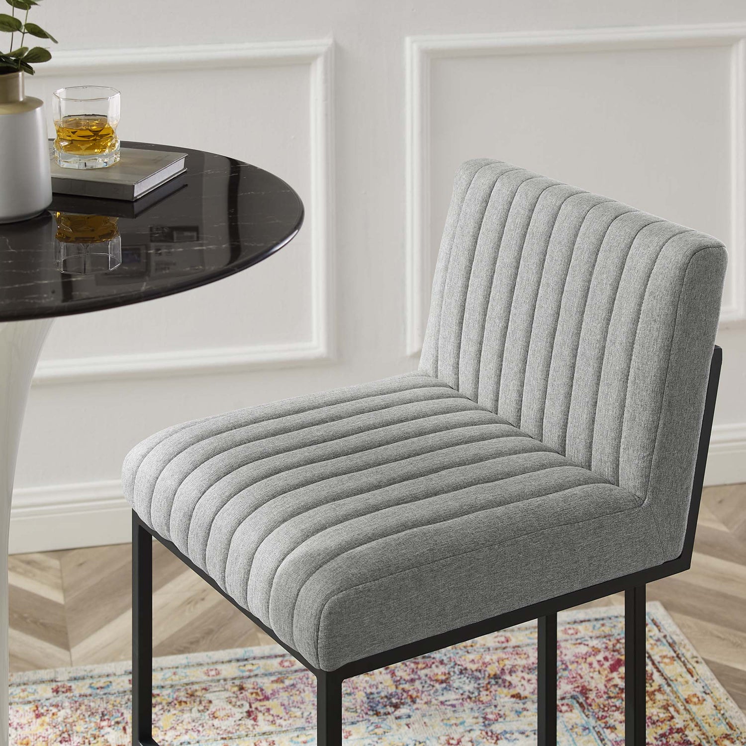 Indulge Channel Tufted Fabric Counter Stool by Modway