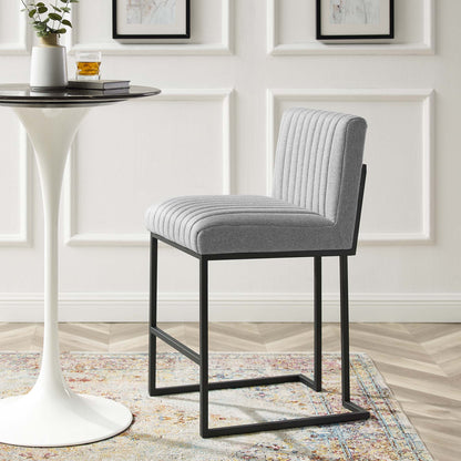 Indulge Channel Tufted Fabric Counter Stool by Modway