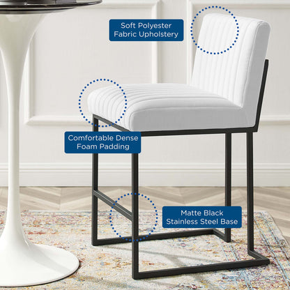 Indulge Channel Tufted Fabric Counter Stool by Modway