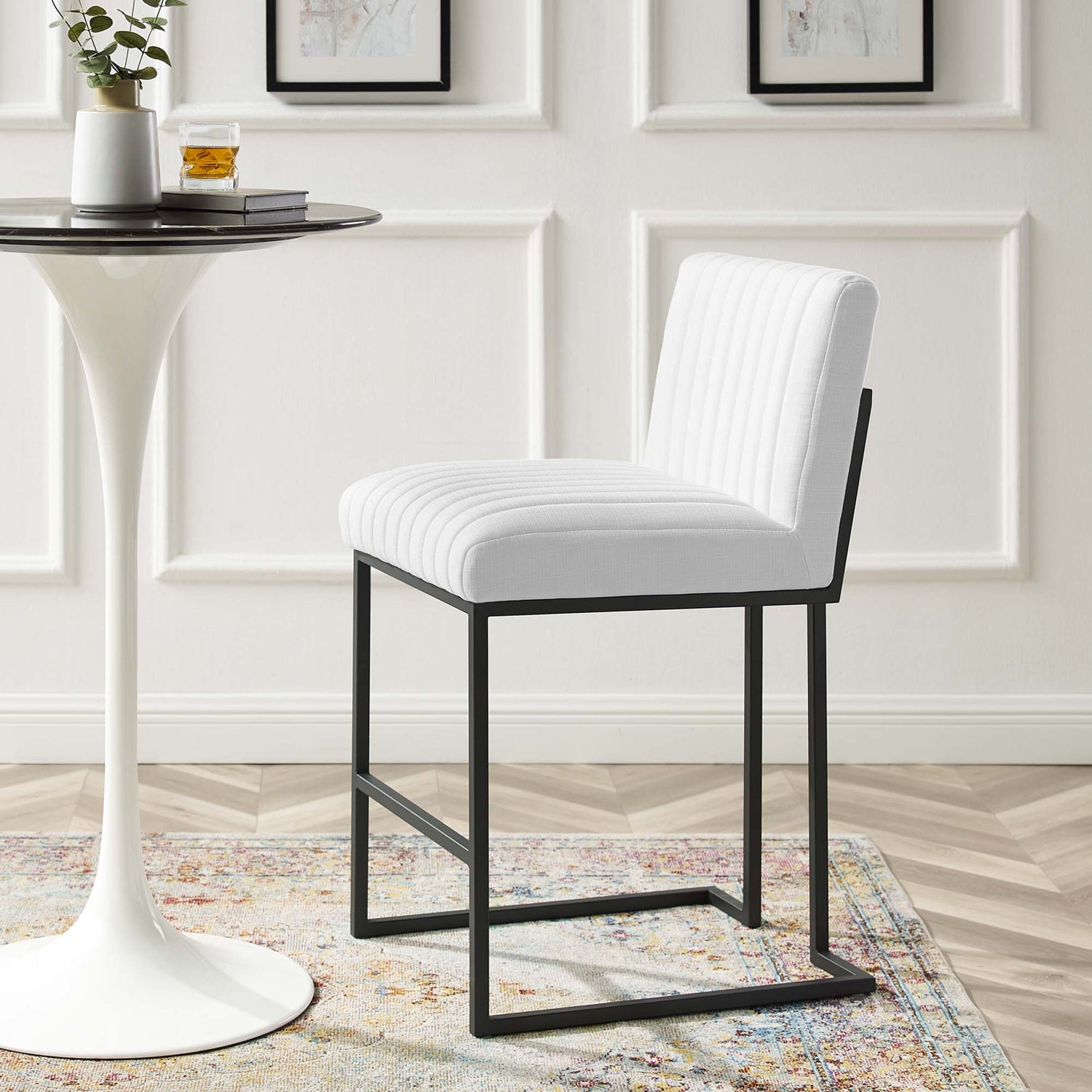 Indulge Channel Tufted Fabric Counter Stool by Modway