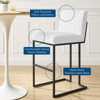 Indulge Channel Tufted Fabric Bar Stool by Modway