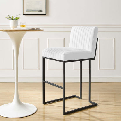 Indulge Channel Tufted Fabric Bar Stool By HouseBean