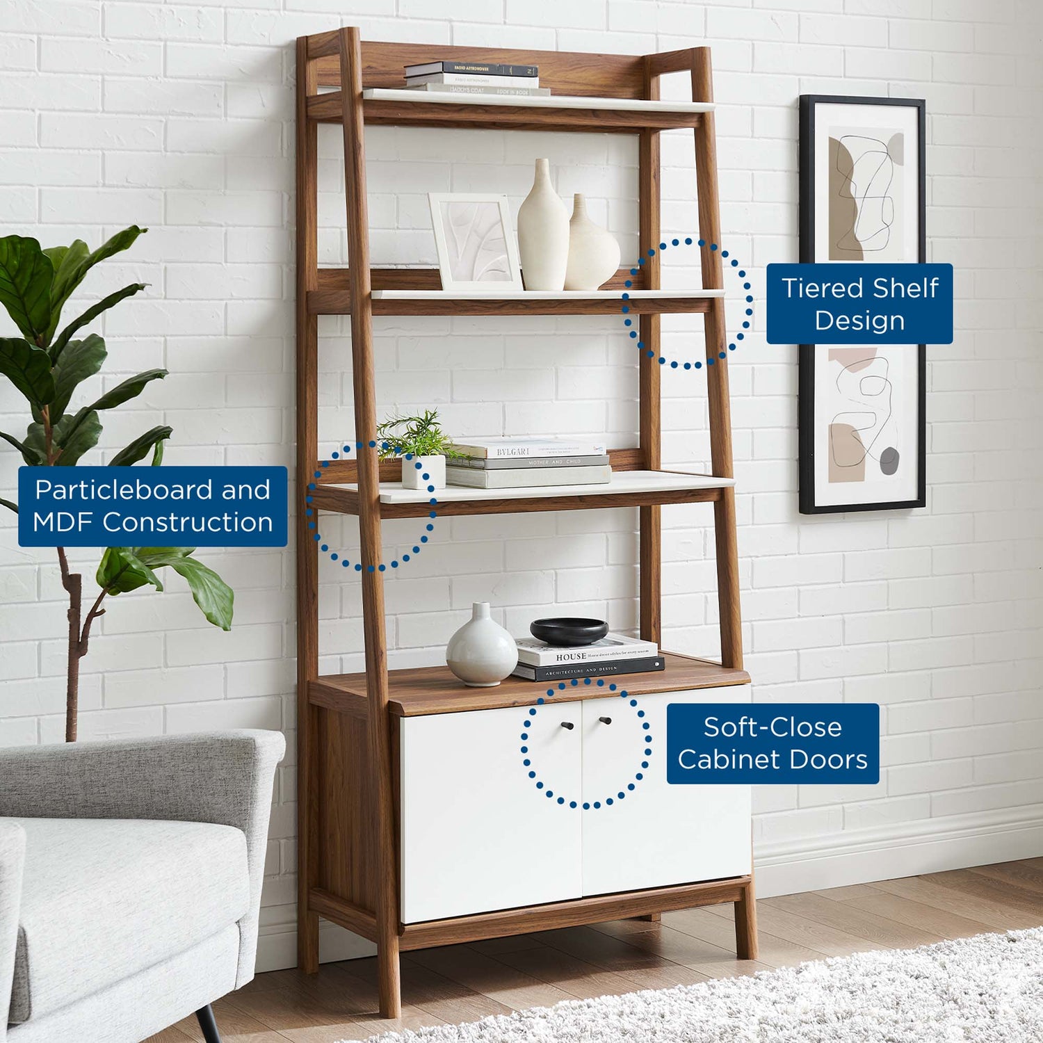 Bixby 33&quot; Bookshelf by Modway