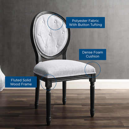 Arise Vintage French Upholstered Fabric Dining Side Chair by Modway