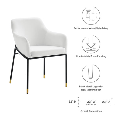 Jovi Performance Velvet Dining Armchair by Modway