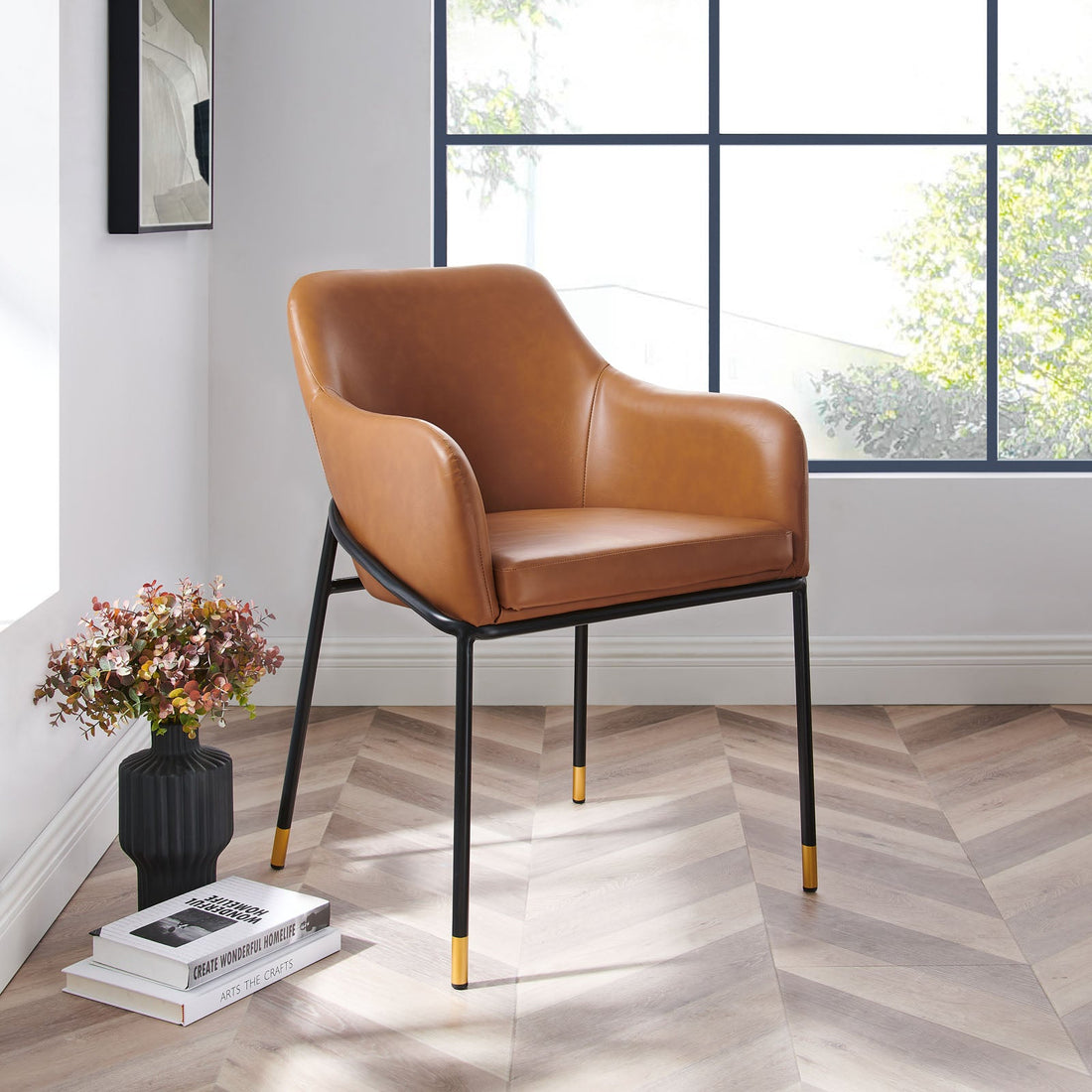 Jovi Vegan Leather Dining Chair By HouseBean