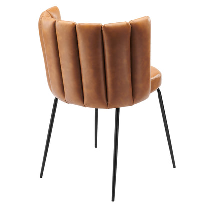 Virtue Vegan Leather Dining Chair Set of 2 by Modway