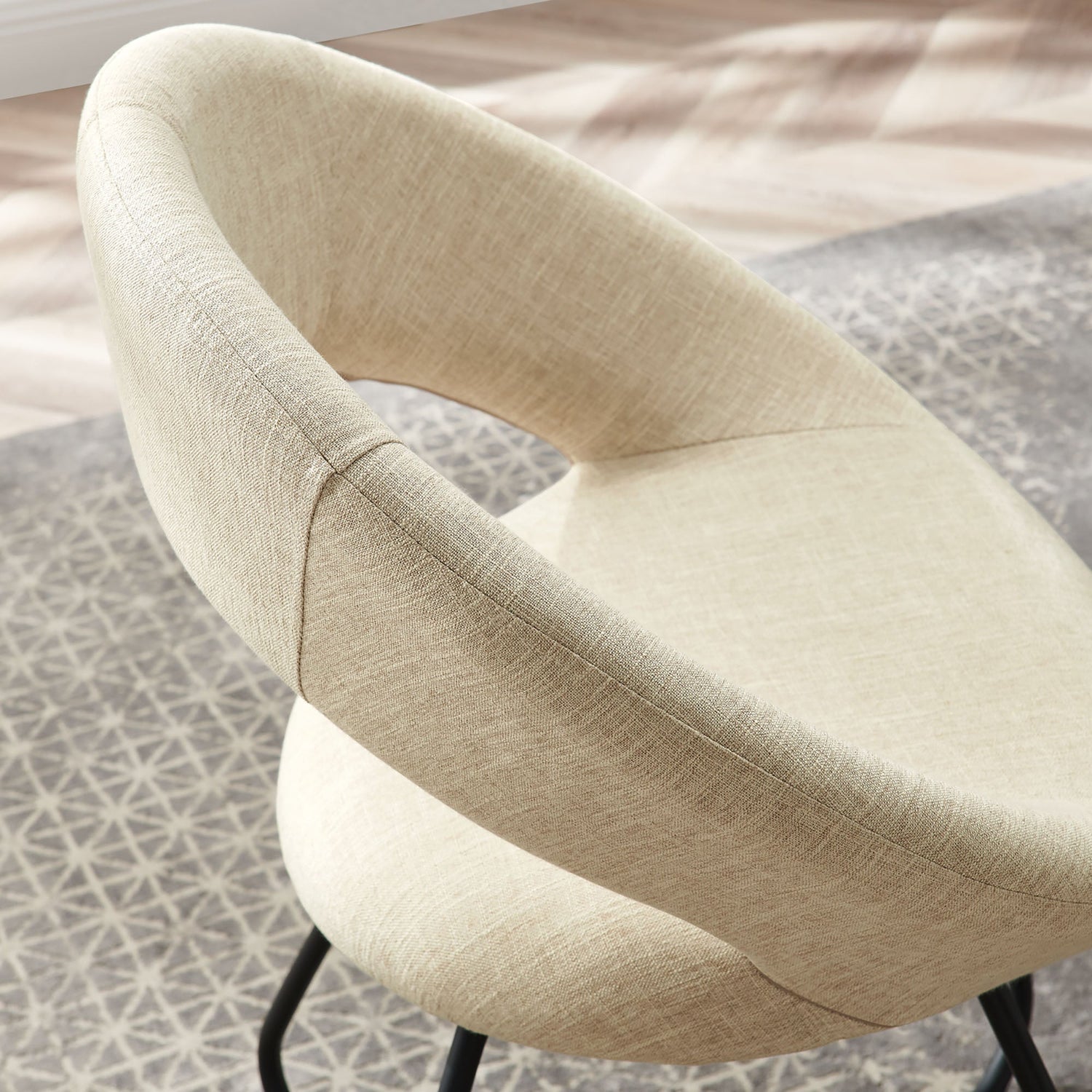 Nouvelle Upholstered Fabric Dining Chair Set of 2 by Modway