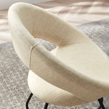 Nouvelle Upholstered Fabric Dining Chair Set of 2 by Modway