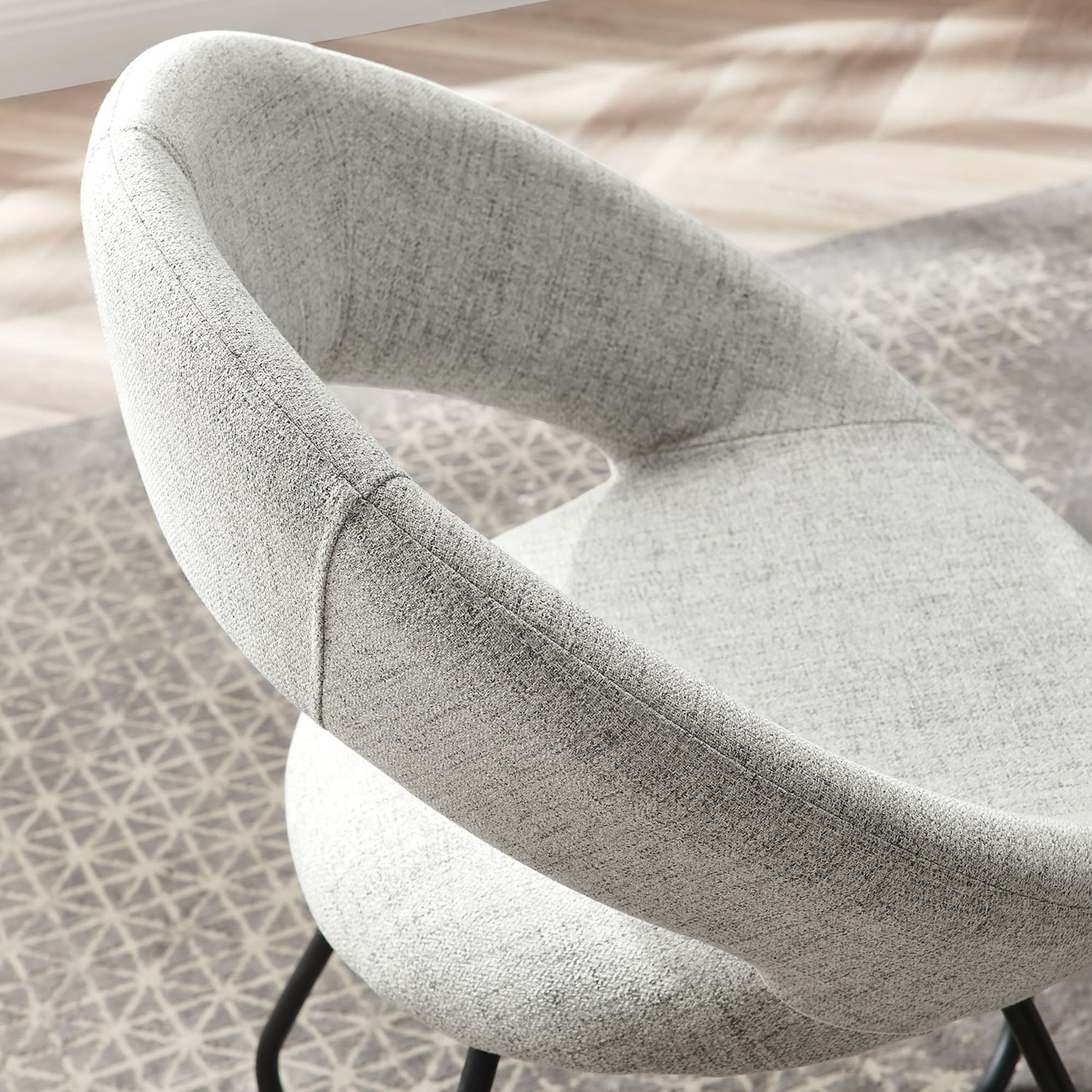 Nouvelle Upholstered Fabric Dining Chair Set of 2 by Modway