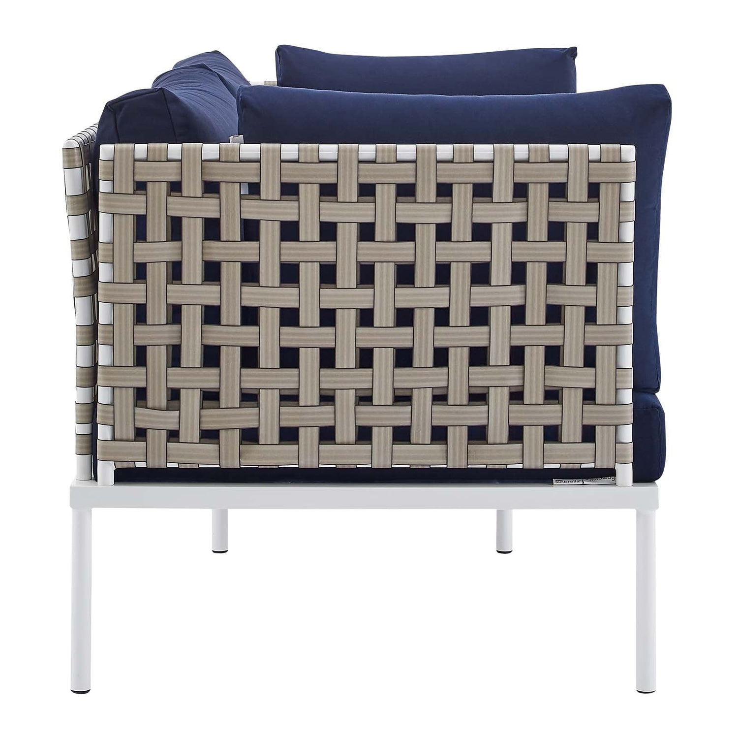 Harmony 4-Piece  Sunbrella¬¨√Ü Basket Weave Outdoor Patio Aluminum Seating Set By HouseBean