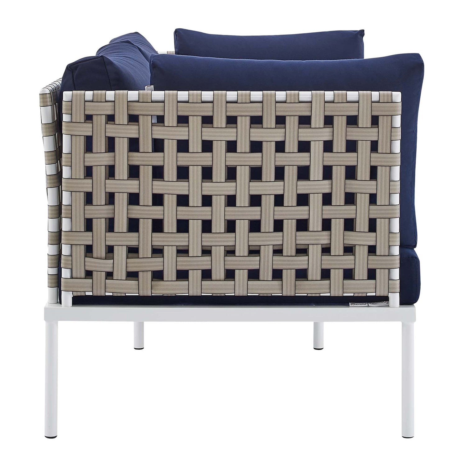 Harmony 5-Piece  Sunbrella¬Æ Basket Weave Outdoor Patio Aluminum Seating Set by Modway