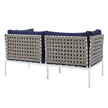 Harmony 5-Piece  Sunbrella¬Æ Basket Weave Outdoor Patio Aluminum Seating Set by Modway