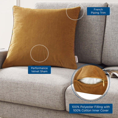 Enhance Performance Velvet Throw Pillow by Modway