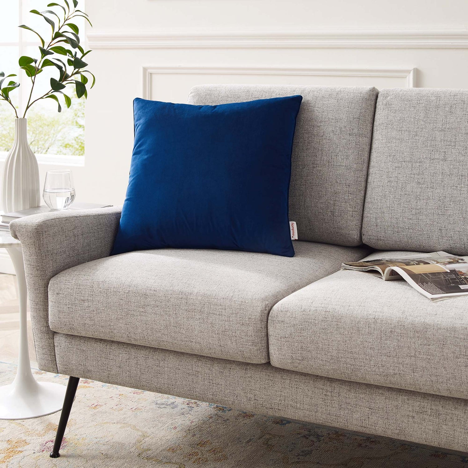 Enhance Performance Velvet Throw Pillow by Modway