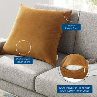 Enhance Performance Velvet Throw Pillow by Modway