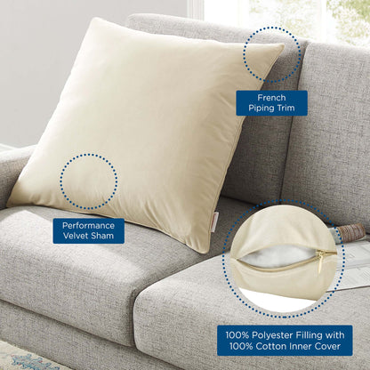 Enhance Performance Velvet Throw Pillow by Modway