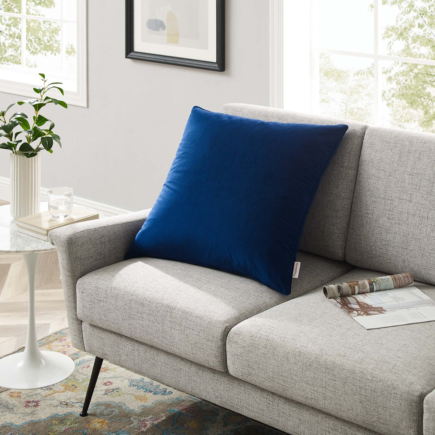 Enhance Performance Velvet Throw Pillow by Modway