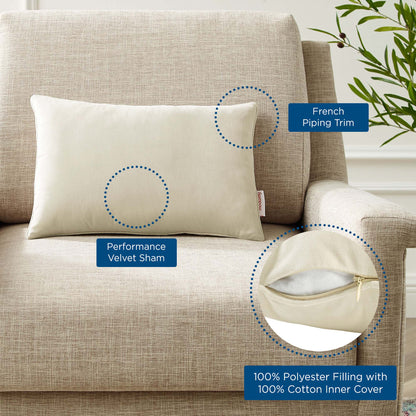 Enhance Lumbar Performance Velvet Throw Pillow by Modway