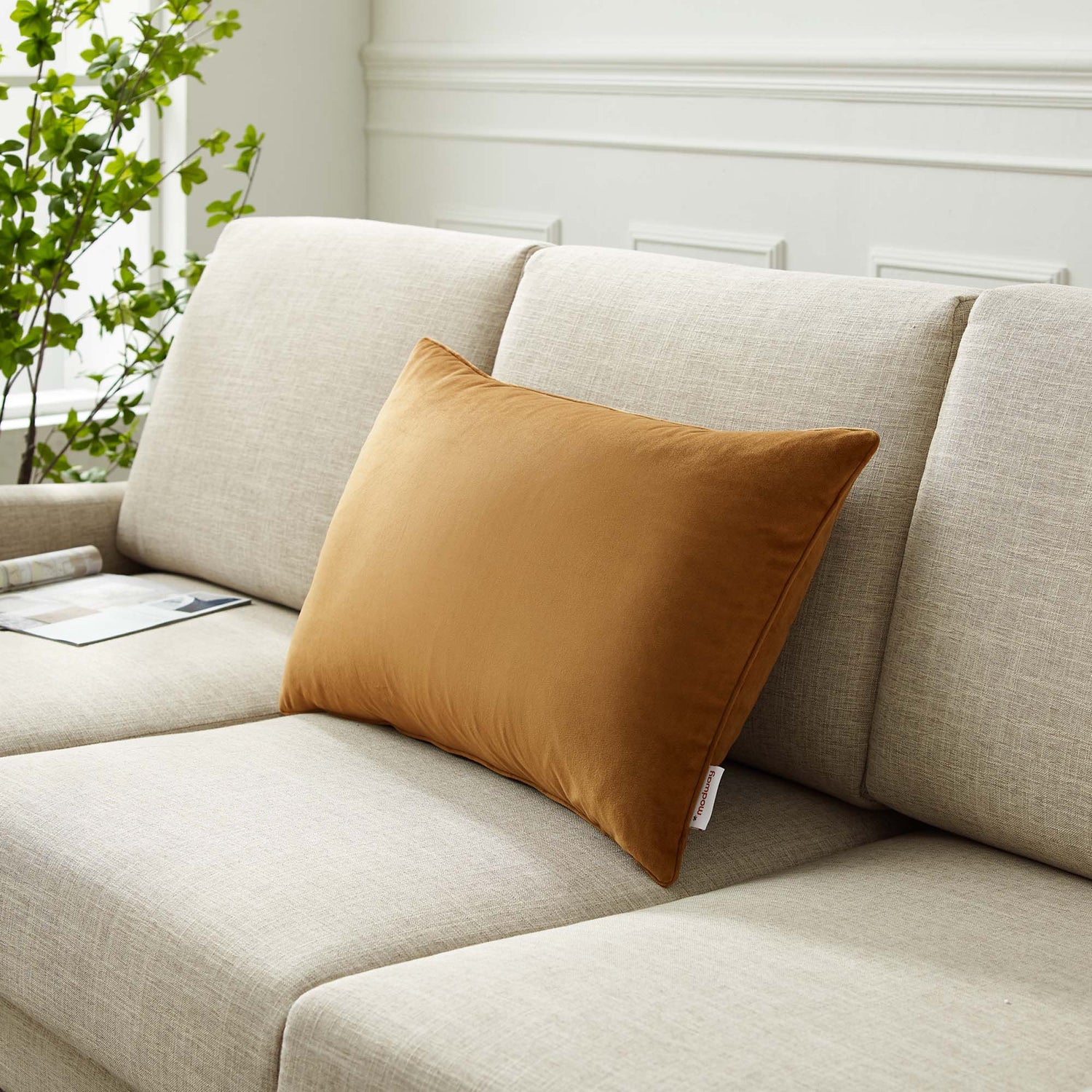 Enhance Lumbar Performance Velvet Throw Pillow by Modway